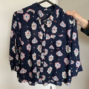 Uniqlo collaboration with Celia Birtwell. Size S blouse. New with tags